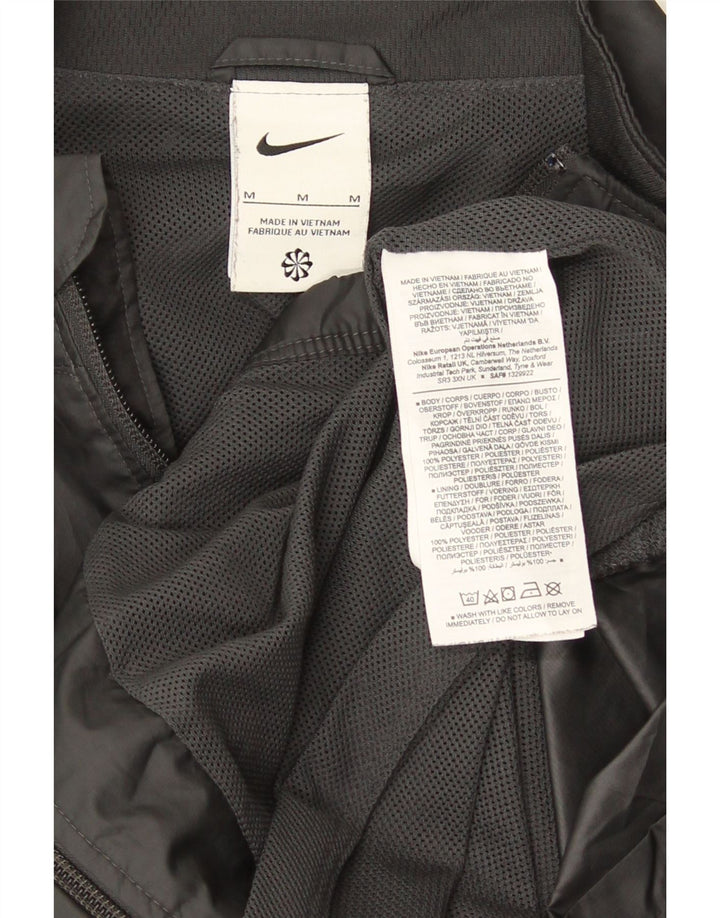 Nike Herren-Trainingsanzugoberjacke aus mittelgrauem Polyester