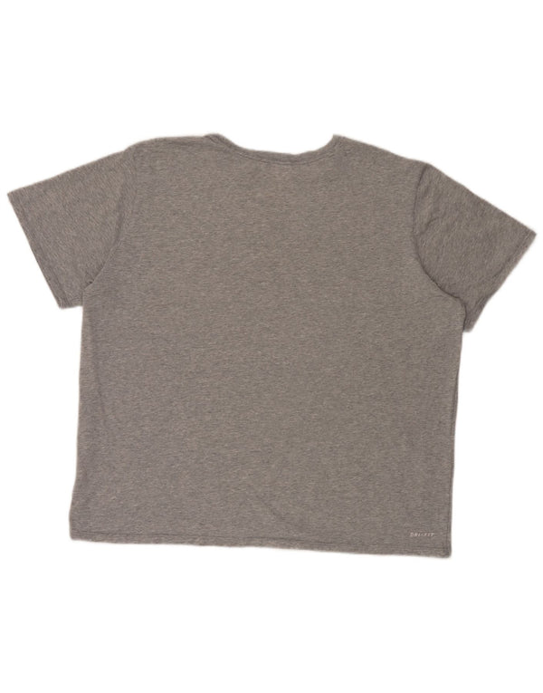 Nike Herren Athletic Cut Graphic T-Shirt Top 2XL Grau meliert