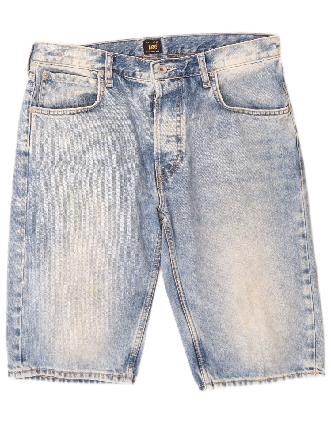Lee Herren Jeansshorts W32 mittelblaue Baumwolle