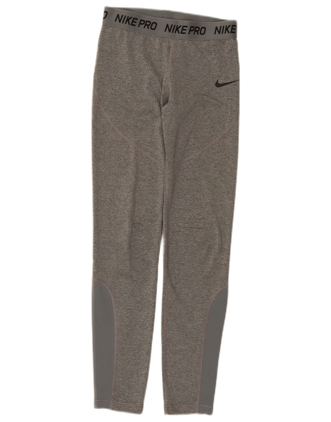 Nike Mädchen-Grafik-Leggings, 12–13 Jahre, groß, graues Colourblock-Polyester