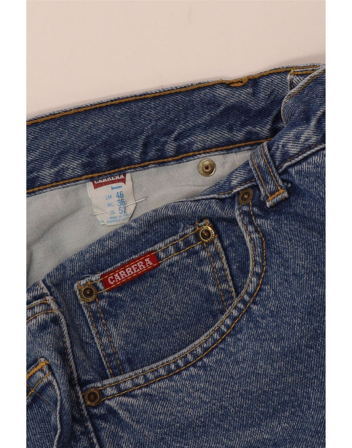 Carrera Herren Straight Jeans W36 L33 Blaue Baumwolle