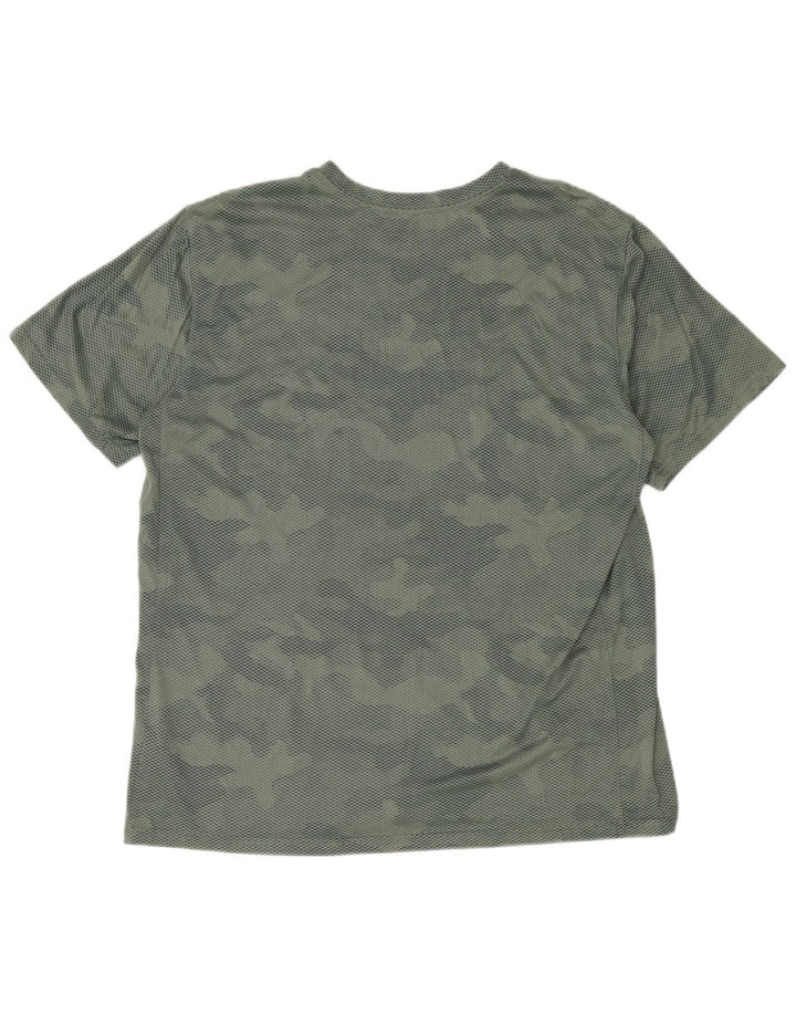Nike Herren Dri Fit T-Shirt Top XL Grün Camouflage Polyester