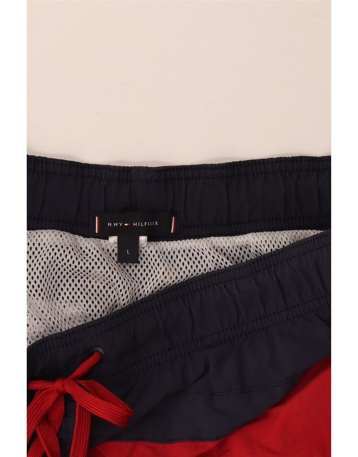 TOMMY HILFIGER Herren-Badeshorts, groß, Marineblau, Farbblock