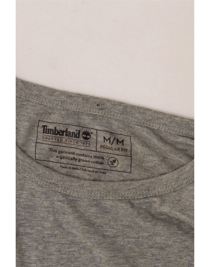 TIMBERLAND Herren-T-Shirt mit normaler Passform, mittelgrau gesprenkelte Baumwolle