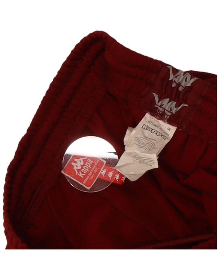 Kappa Herren-Trainingshose mit Grafik, groß, rotes Farbblock-Polyester