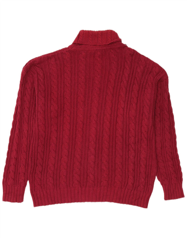 Eddie Bauer Herren-Pullover mit Rollkragen, groß, aus roter Baumwolle