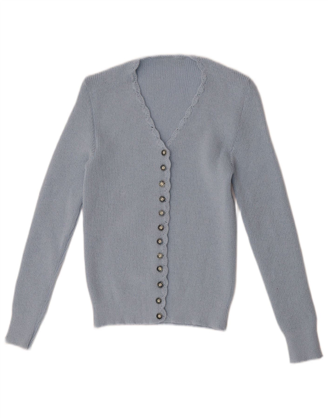 Vintage Damen Cardigan Pullover UK 4 XS Blau