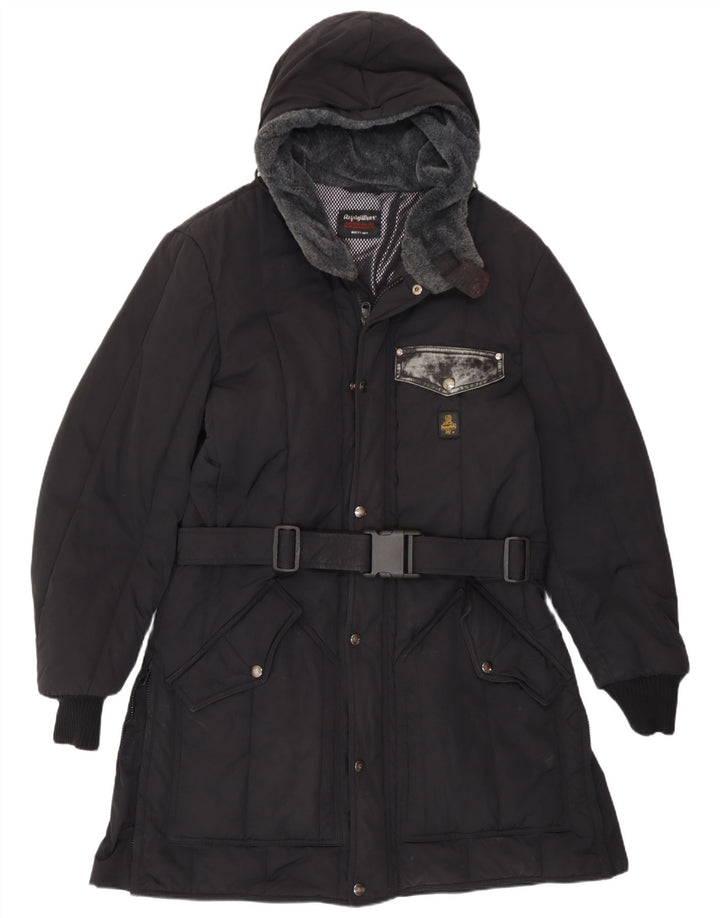 Refrigiwear Mens Sixty Hooded Wattierter Mantel UK 40 Large Schwarz Polyamid