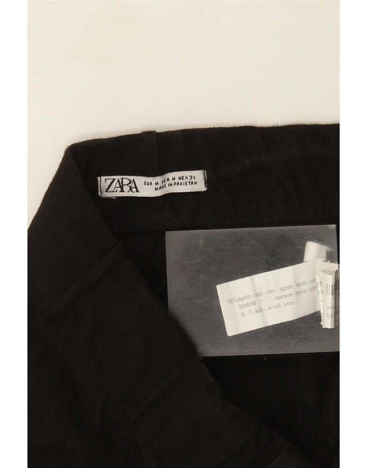 Gerade Chino-Hose für Herren von Zara, mittelgroß, W31, L31, schwarze Baumwolle