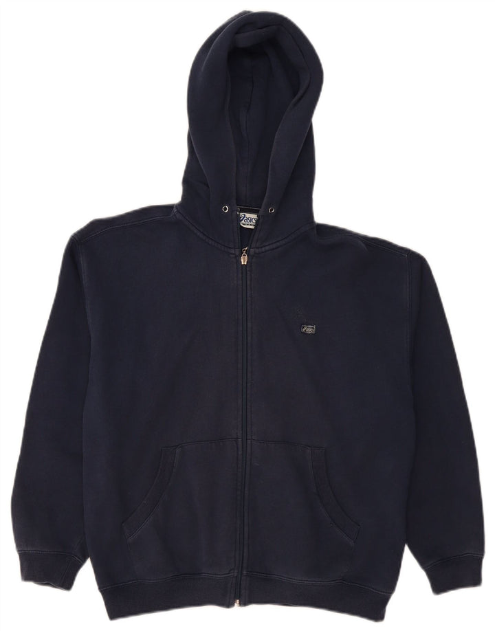 ASICS Jungen-Kapuzenpullover mit Reißverschluss, 11–12 Jahre, Marineblau