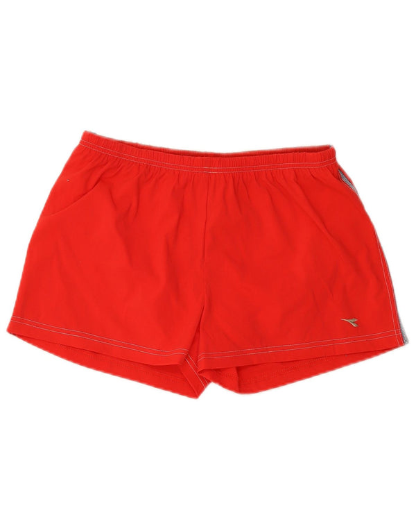 DIADORA Damen Badeshorts UK 14 Large Rot Polyamid