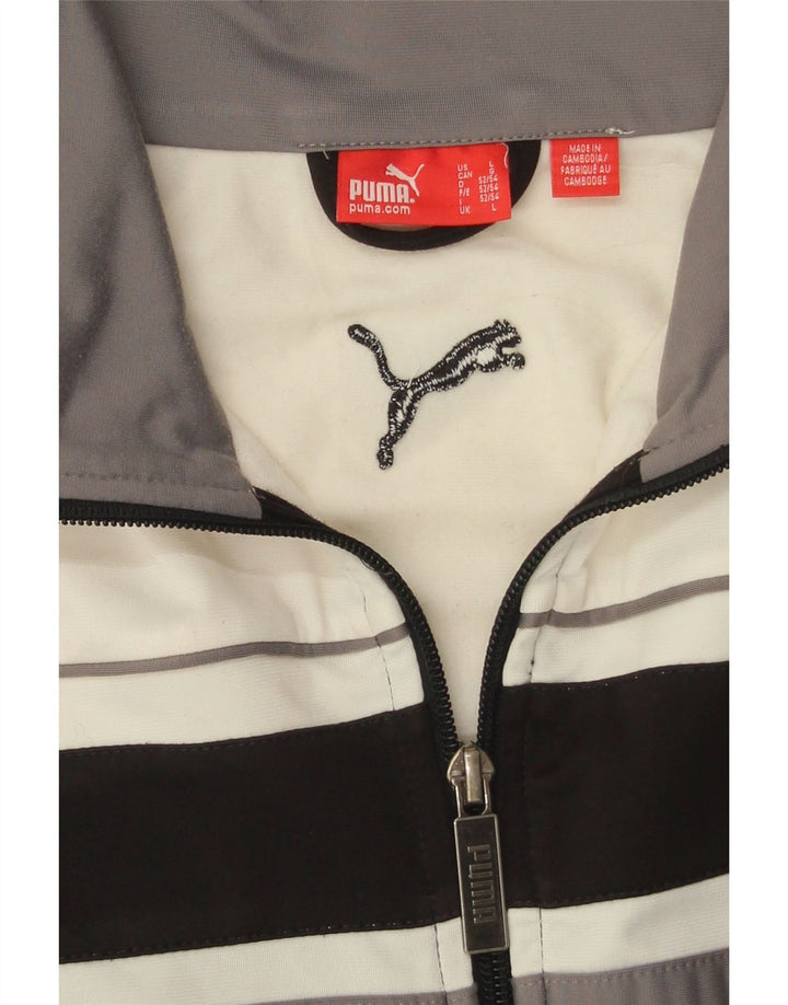 Puma Herren-Trainingsanzug-Top-Jacke, groß, Schwarz, Farbblock