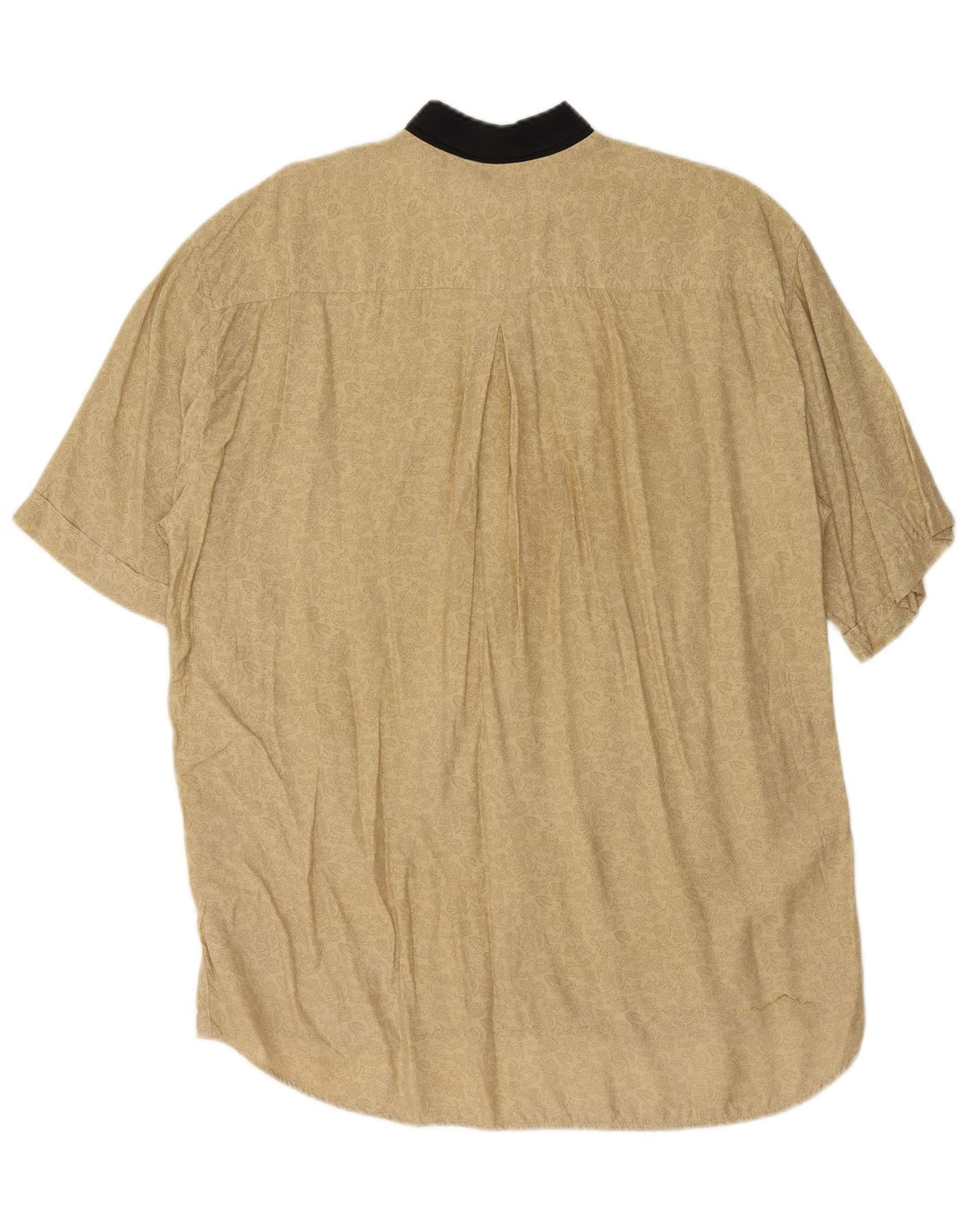 Mac Fashion Herren-Hemd, kurzärmelig, lockere Passform, Größe S, beige, geblümt, Viskose