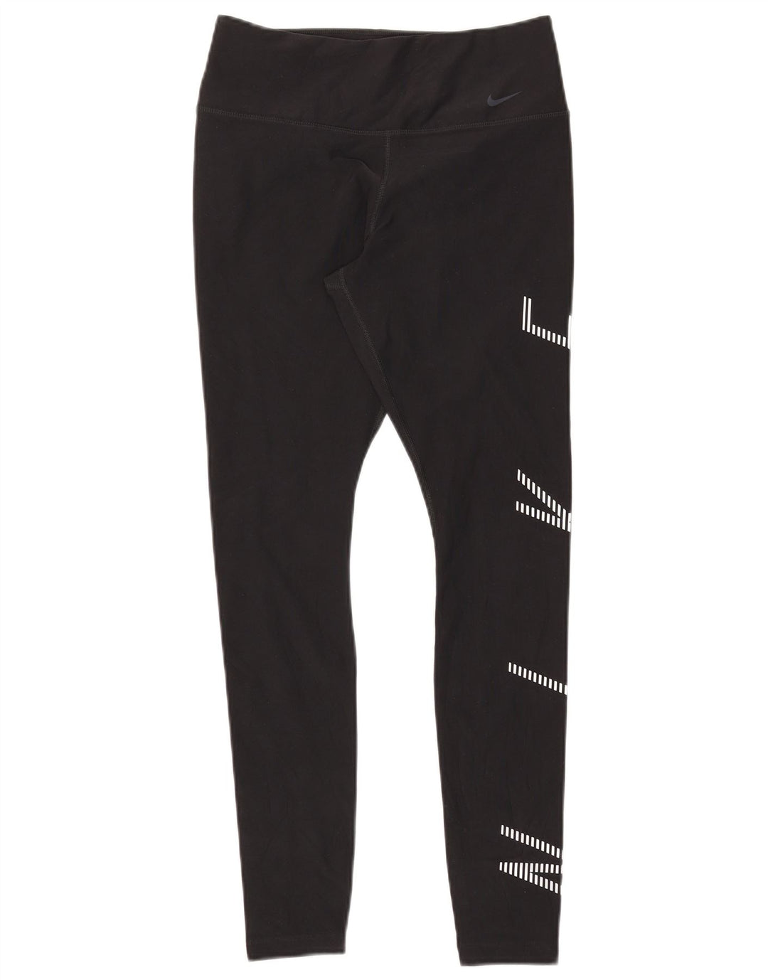 Nike Damen Dri Fit Graphic Leggings UK 12 Medium Schwarz