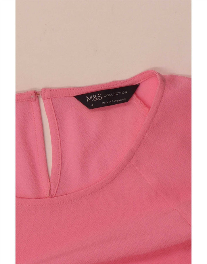 Marks & Spencer Damen Bluse Top UK 14 Large Pink