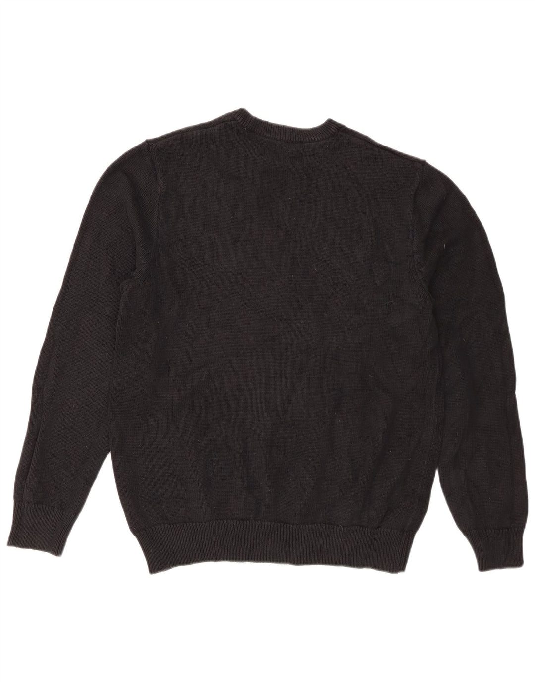 Chaps Herren-Pullover mit Rundhalsausschnitt, mittelschwarz, Baumwolle
