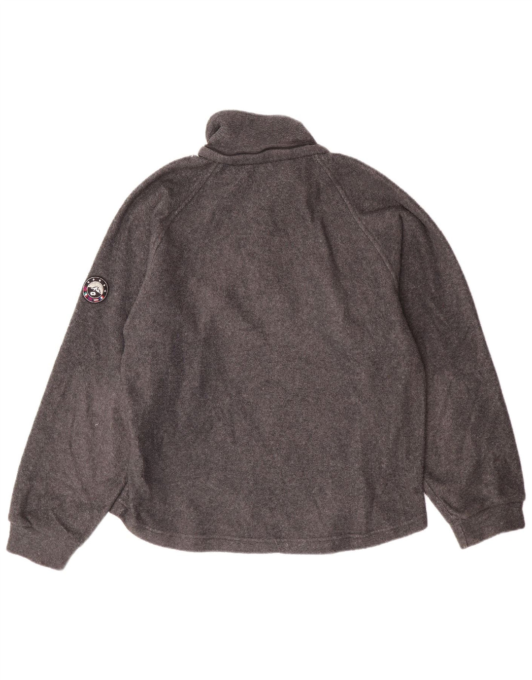 LOTTO Mens Button Neck Fleece Jumper UK 36/38 Small Grey Polyester