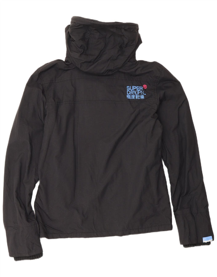 Superdry Damen Windcheater Graphic Windjacke UK 10 Small Schwarz