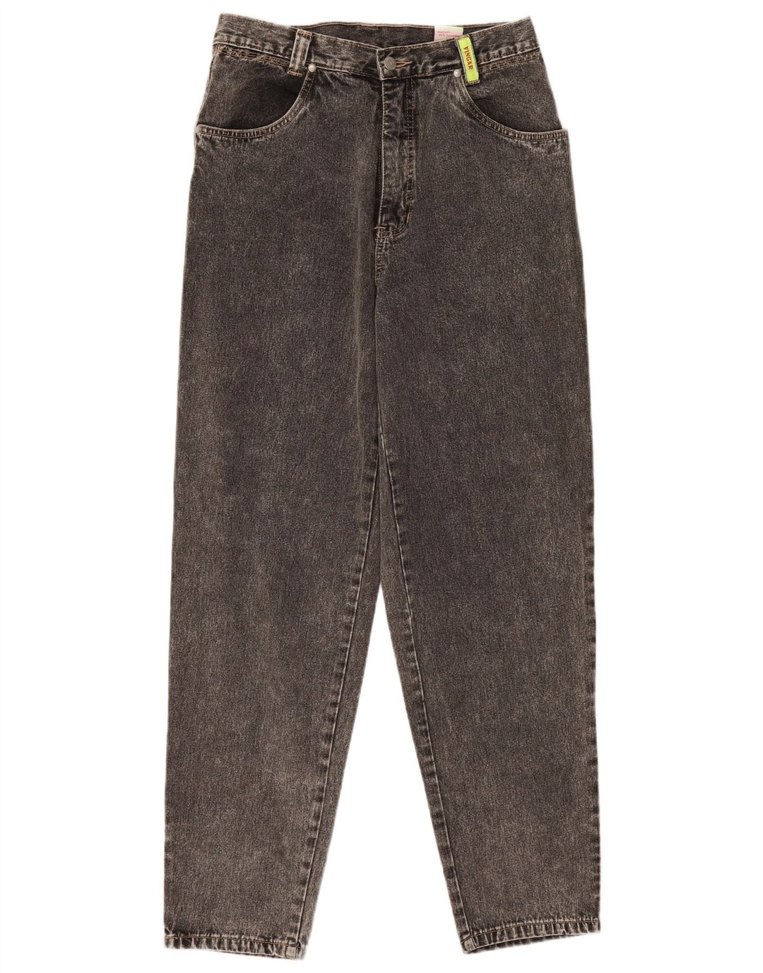 Vingar Damen High Waist Tapered Jeans W32 L32 Graue Baumwolle