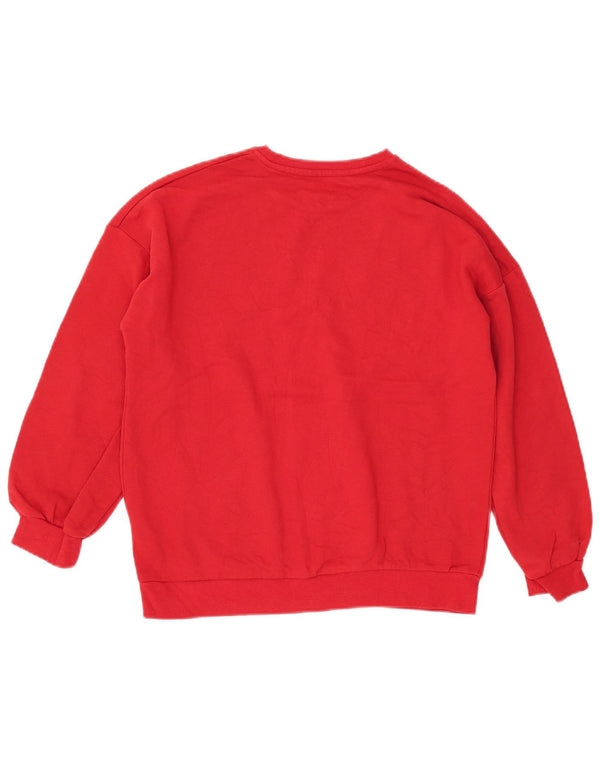 MARKS & SPENCER Mädchen-Sweatshirt-Pullover, 12–13 Jahre, rote Baumwolle