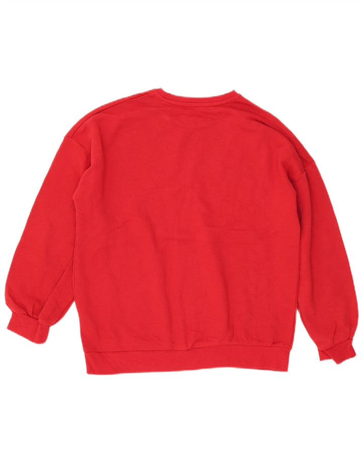 MARKS & SPENCER Mädchen-Sweatshirt-Pullover, 12–13 Jahre, rote Baumwolle