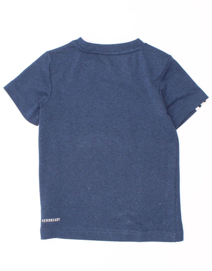 Adidas Jungen Aeroready T-Shirt Top 2-3 Jahre Blau Polyester