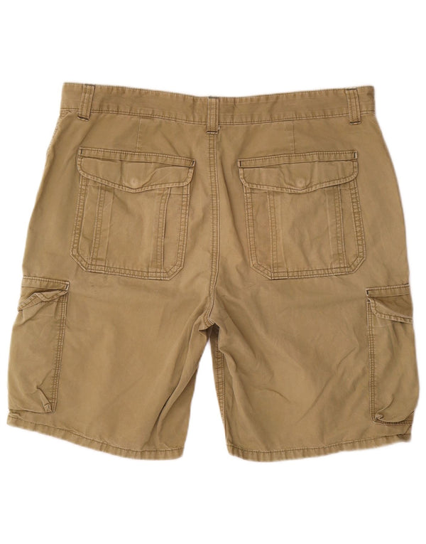 Marks & Spencer Mens Regular Fit Cargo Shorts W36 Large Khaki Cotton
