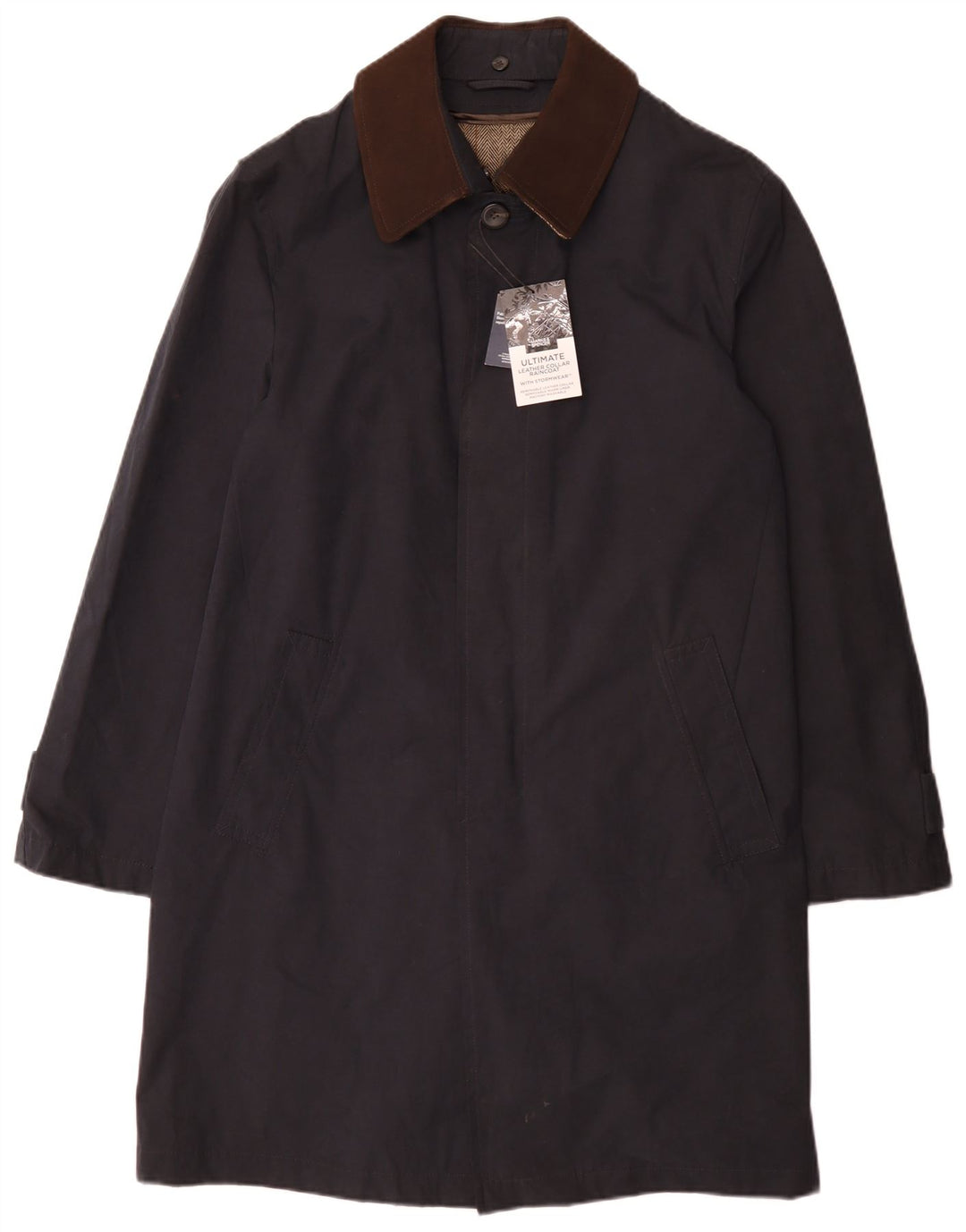 Marks & Spencer Herren-Windbreaker-Mantel, UK 36, klein, Marineblau, klassisch