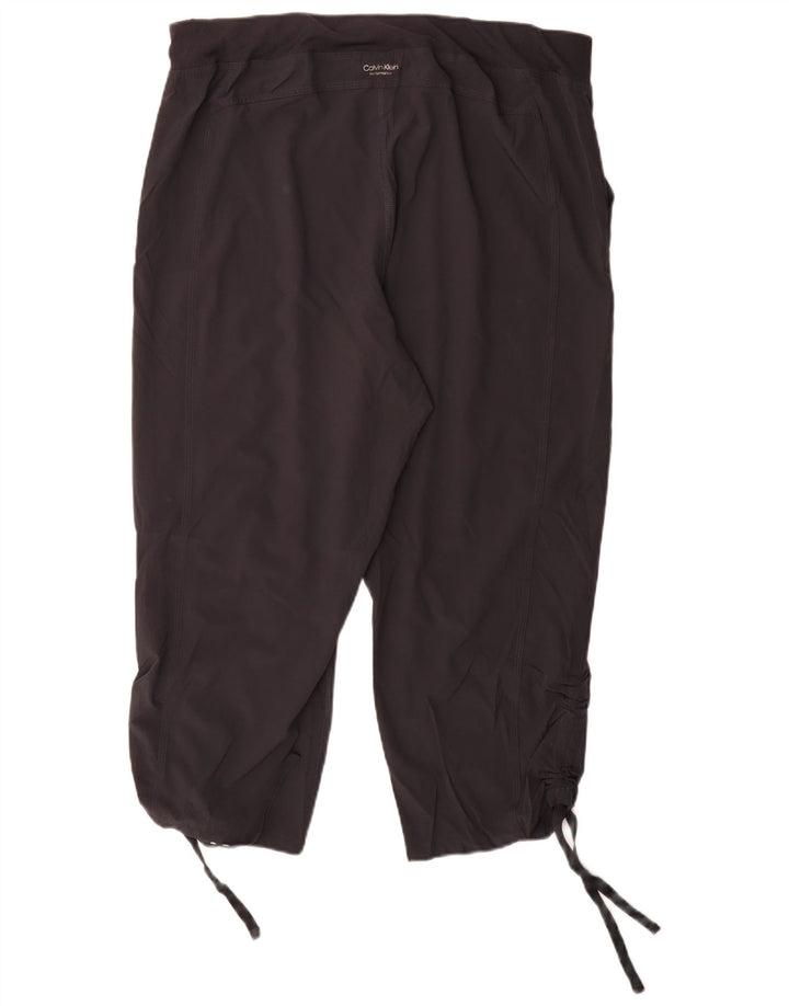 Calvin Klein Damen Capri-Trainingshose UK 18 XL Grau Polyester