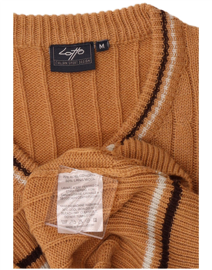 Lotto Herren-Pullover mit V-Ausschnitt, mittelbraunes Acryl