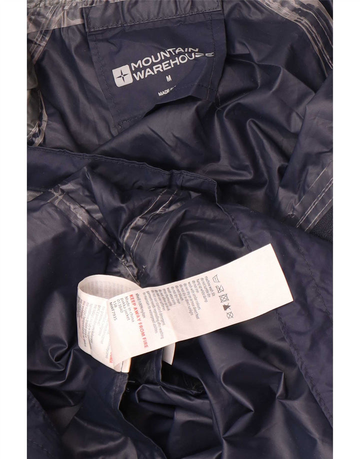 Mountain Warehouse Herren-Regenjacke mit Kapuze, UK 38, mittelmarineblaues Nylon