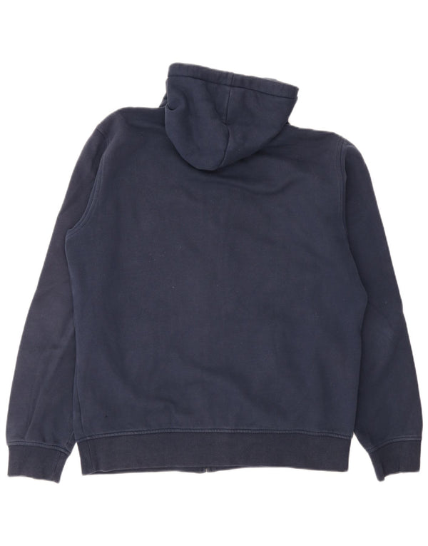 Tommy Hilfiger Herren-Kapuzenpullover mit grafischem Reißverschluss, groß, marineblaue Baumwolle