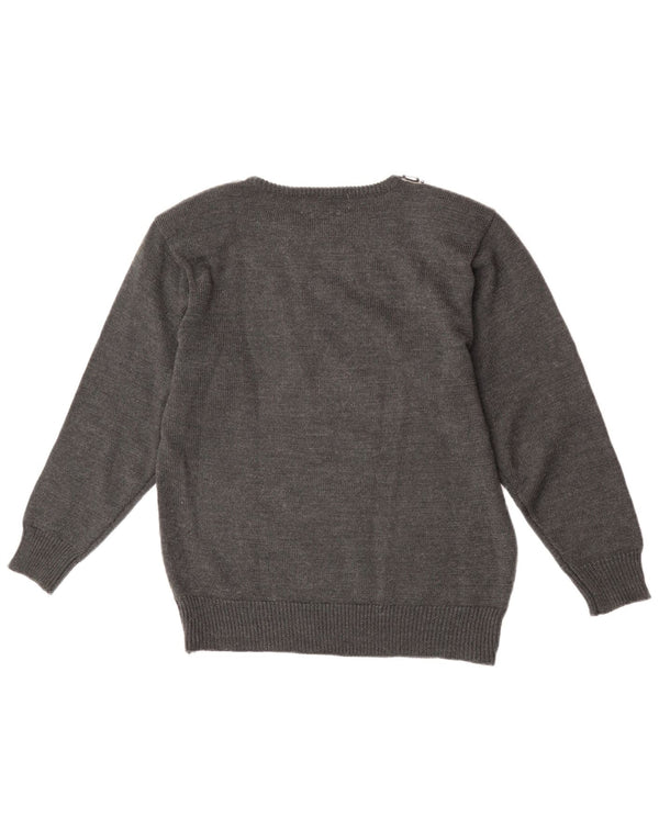 Jubiana Damen-Pullover mit Rundhalsausschnitt, UK 14, Mittelgrau mit Blumenmuster