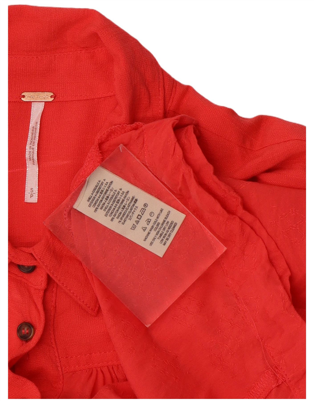 Vintage Damen Übergroßes Pullover-Hemdkleid UK 10 Small Red Spandex