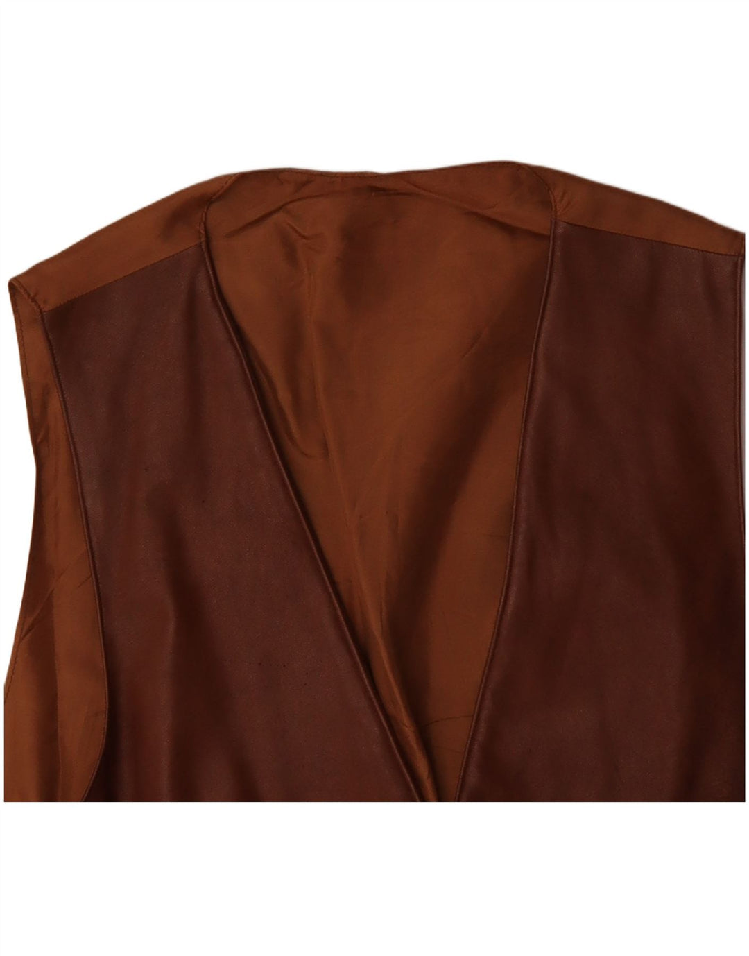 VINTAGE Herren Lederweste Großes braunes Leder