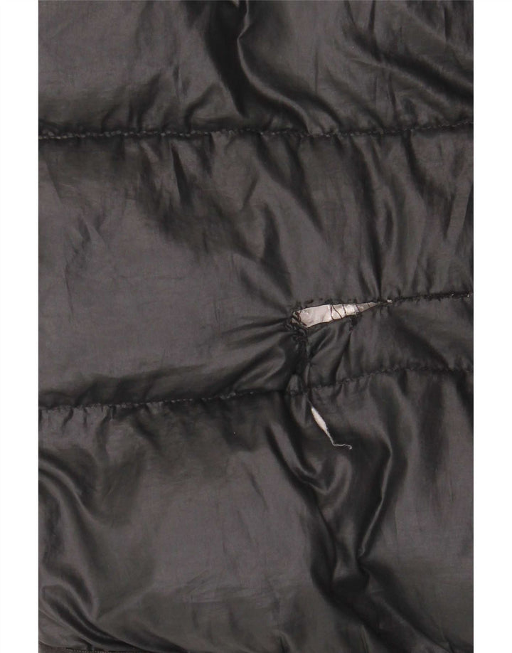 Adidas Jungen wattierte Jacke mit Kapuze, 11–12 Jahre, schwarzes Polyester