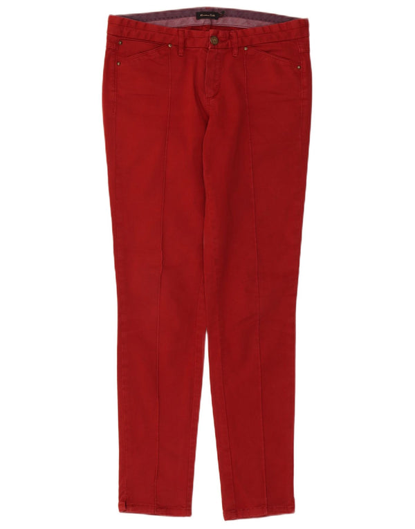 Massimo Dutti Damen Slim Jeans EU 38 Small W28 L30 Rot