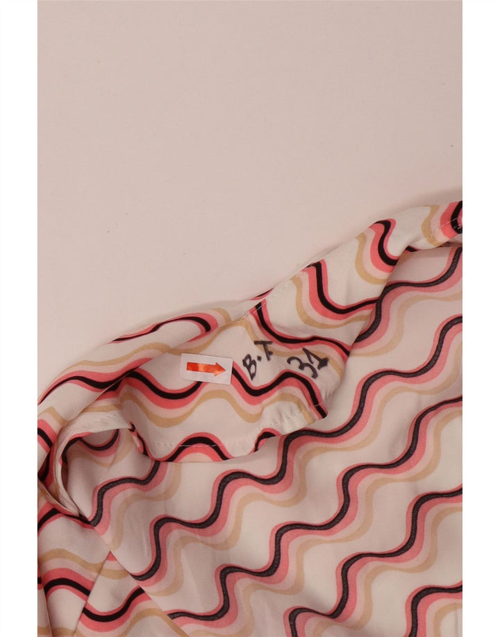 MARKS & SPENCER Damen ärmelloses Blusenoberteil UK 24 4XL Pink Chevron