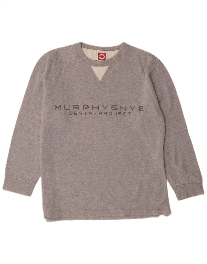 Murphy & Nye Herren-Sweatshirt mit Grafik, mittelgraue Baumwolle
