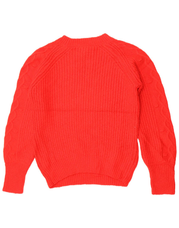Joules Damen Übergroßer Pullover mit U-Boot-Ausschnitt, UK 6, XS, Rot, Acryl