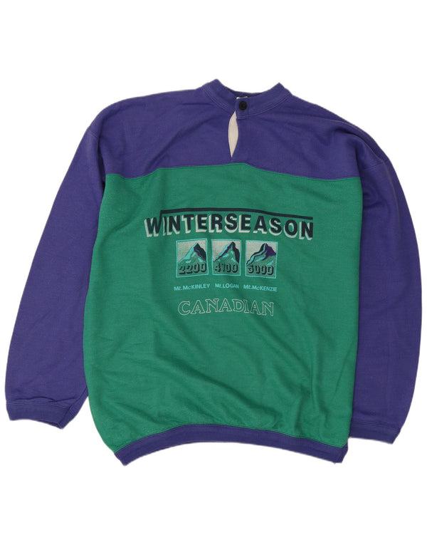 Samar Herren-Sweatshirt mit Grafik, XL, Lila, Colourblock-Baumwolle
