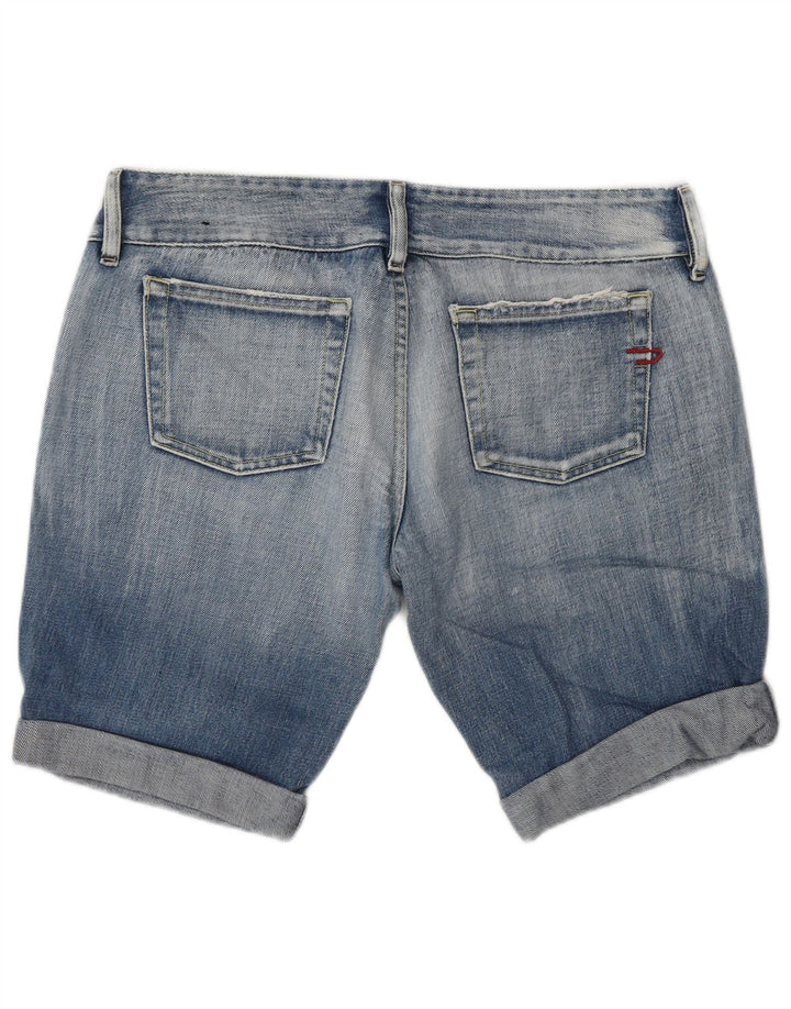 DIESEL Damen Jeansshorts W31 mittelblaue Baumwolle