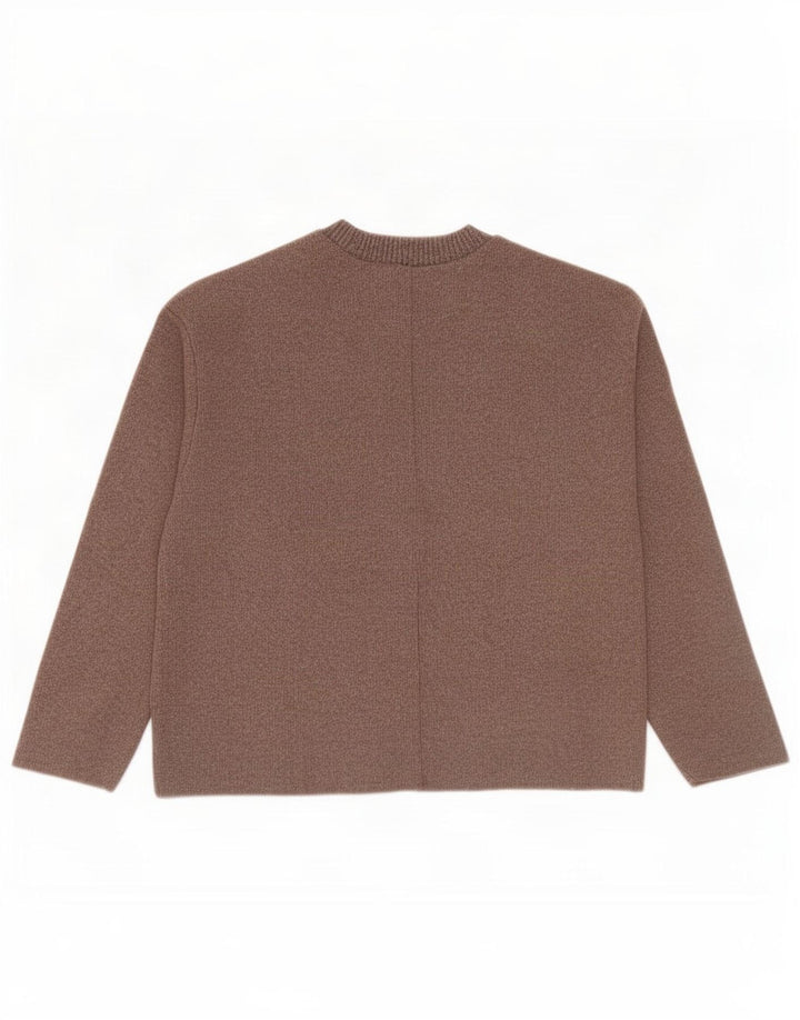 Zara Damen Blusenoberteil UK 14 Mittelbraunes Polyester