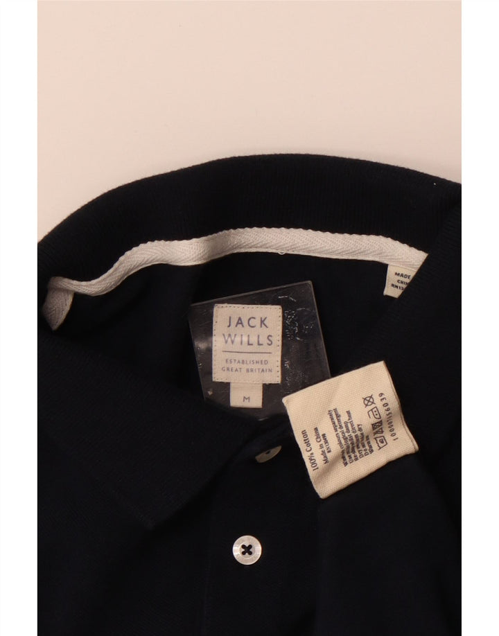 JACK WILLS Herren-Poloshirt, mittelmarineblaue Baumwolle