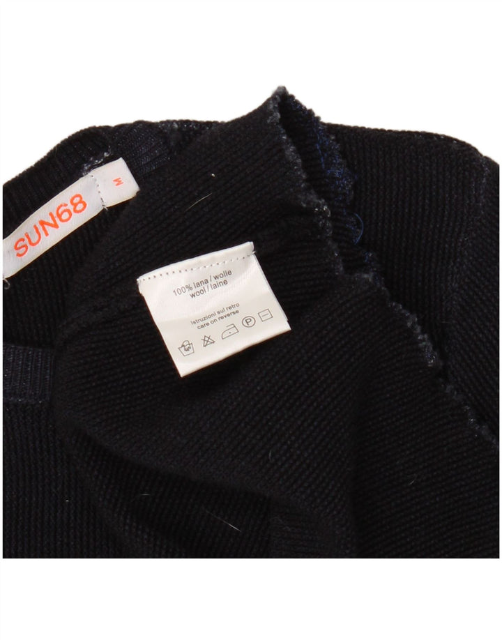 Sun68 Damen-Strickkleid in A-Linie, UK 14, mittelmarineblaue Wolle