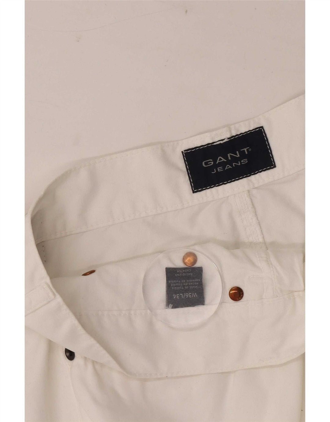 Gant Herren-Loose-Jeans, W36, L28, weiße Baumwolle