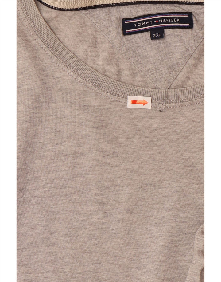 TOMMY HILFIGER Mens T-Shirt Top 2XL Grey
