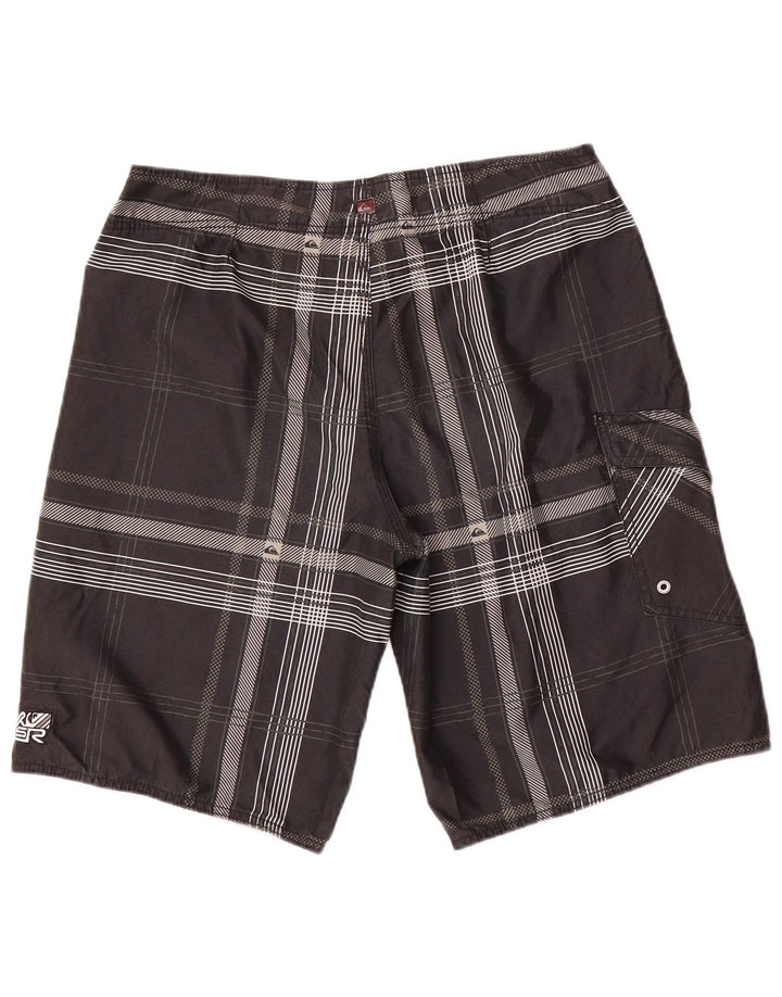 Quiksilver Herren-Badeshorts, Mittelschwarz, kariert, Polyester