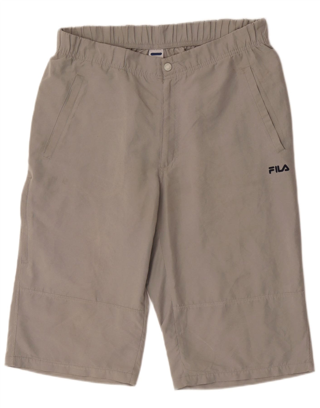 Fila Herren-Bermudashorts, Größe L, W34, graues Polyester