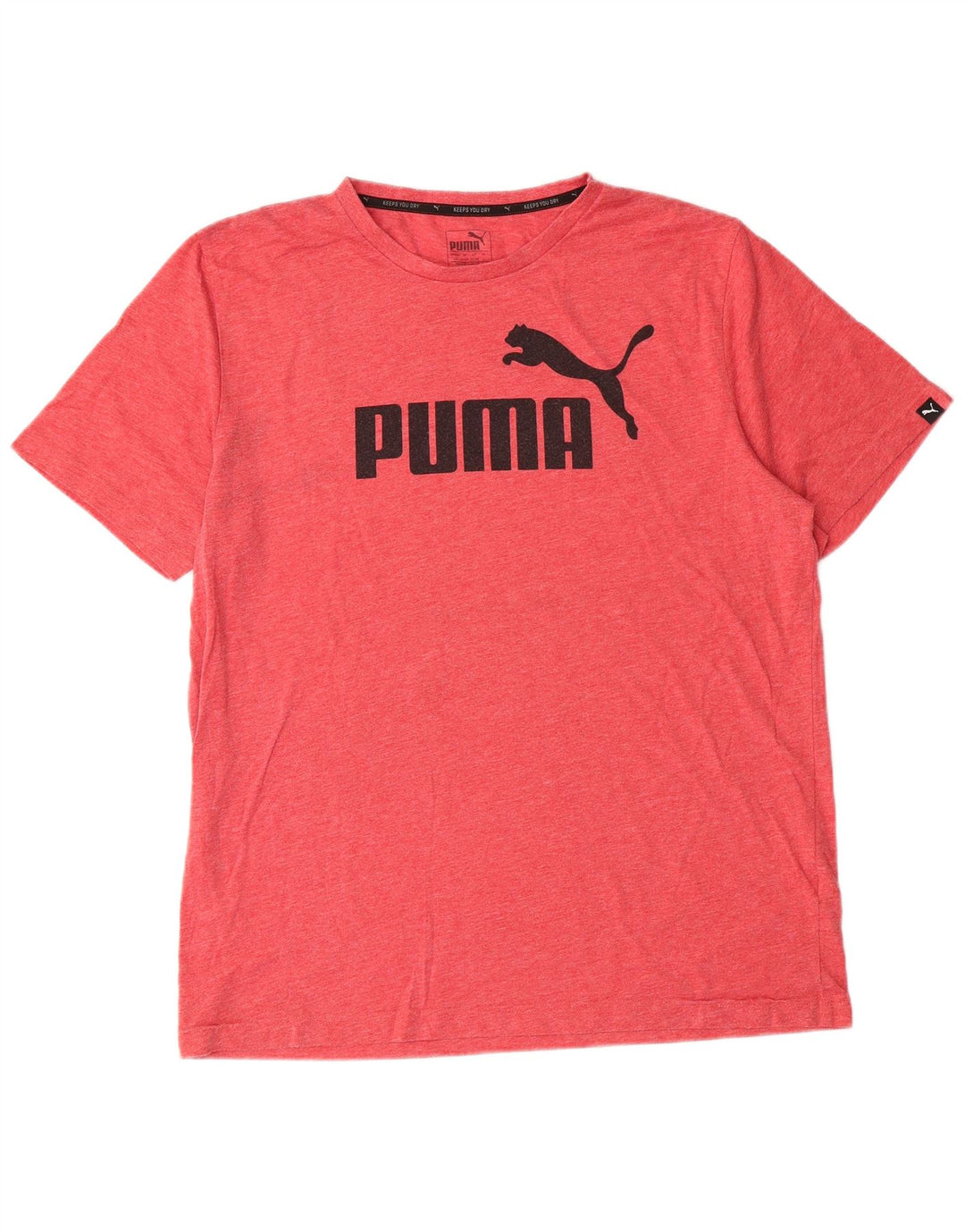 Puma Herren T-Shirt mit Grafik, Größe L, Rosa